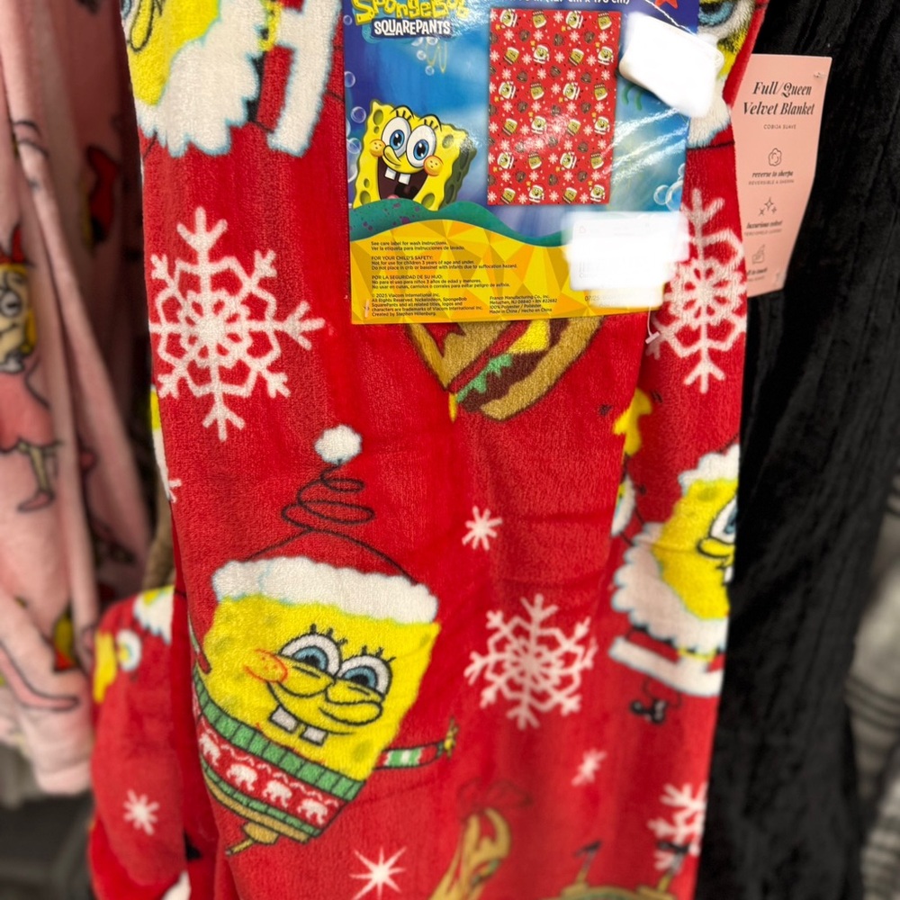 SpongeBob SquarePants Red Holiday Blanket